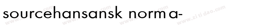 sourcehansansk norma字体转换